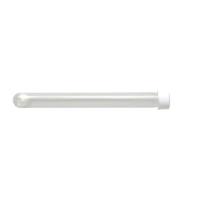 Horiba long electrode cap, side view, protects glass membrane from drying out, compatible with 9680S-10D and 9480-10C, ideal for storage and transportdurchsichtige Elektrodenkappe, lang